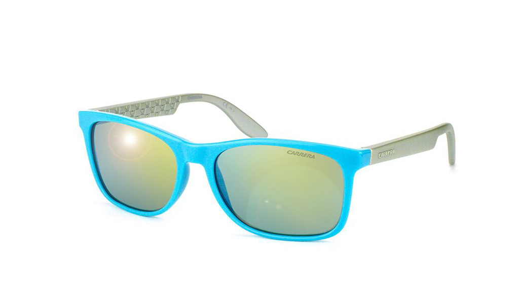 56 Carrera Sunglasses 5005 DEG 3U Acetate plastic Turquoise Brown mirror 